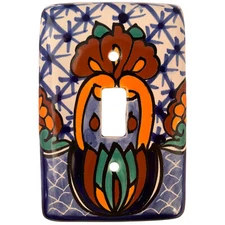 TalaMex Mexican Ceramic Wall Plate Turtle Single Toggle Switch Plate