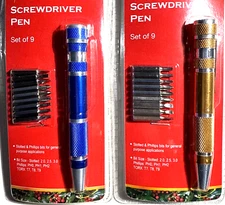 New Set of 9 Screwdrive Pen - Choice Color