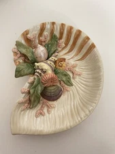 Vintage Fitz and Floyd Shell Plate Wall Hanging Decor
