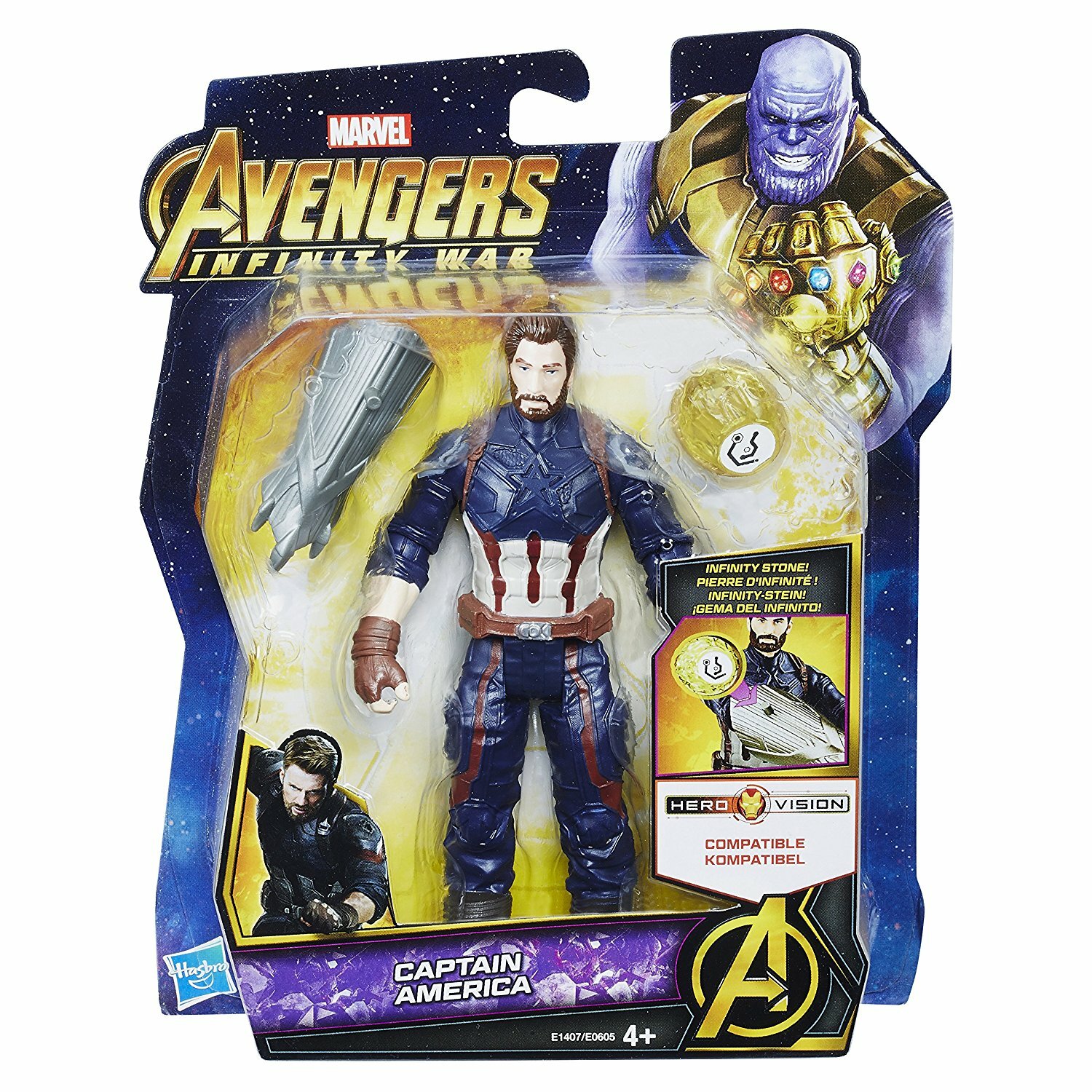 The Avengers Infinity War Captain America con infinity Stone di Hasbro E1407