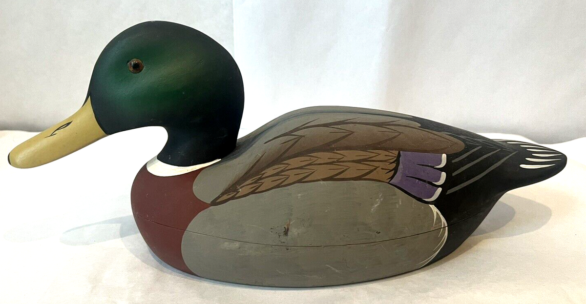 VINTAGE HORNICK BROS STONEY POINT DECOYS WOOD DUCK BOX VIRGINIA