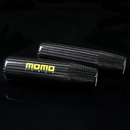 13CM MOMO Black Carbon Fiber Manual Car Gear Shift Knob Stick Shifter - Picture 3 of 4