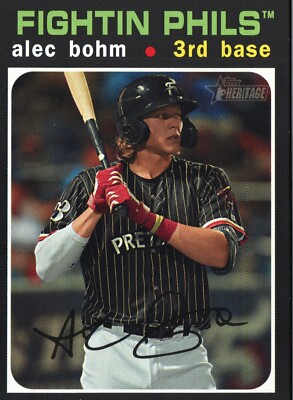 ALEC BOHM MAJOR LEAGUE BASEBALL CARDS - PICK FROM LIST