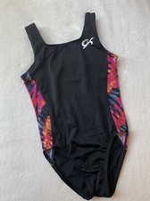 GK ELITE Leotard GYMNASTICS Black  BOLD NEON Sporty BODYSUIT Girl  s Size: CM