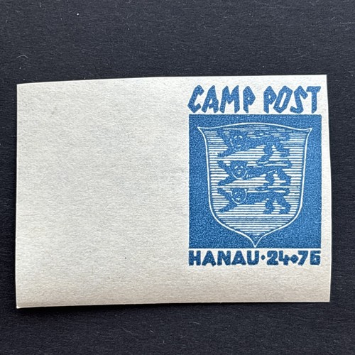 54120 Francobollo tedesco GERMANIA Hanau Camp Post 24+76 ristampa? Margine MNHOG bellissimo