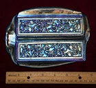 EXRARE ORIG' TIFFANY STUDIOS GLASS JEWEL FAVRILE LAMP/INKWELL/BOX PANELS c 1905