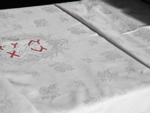 Textiles anciens du XXe siècle nappes en lin
