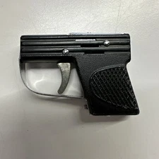 Miniature Gun Petrol Pocket Lighter Black 1970s 2” x 1.5” x 3/8”