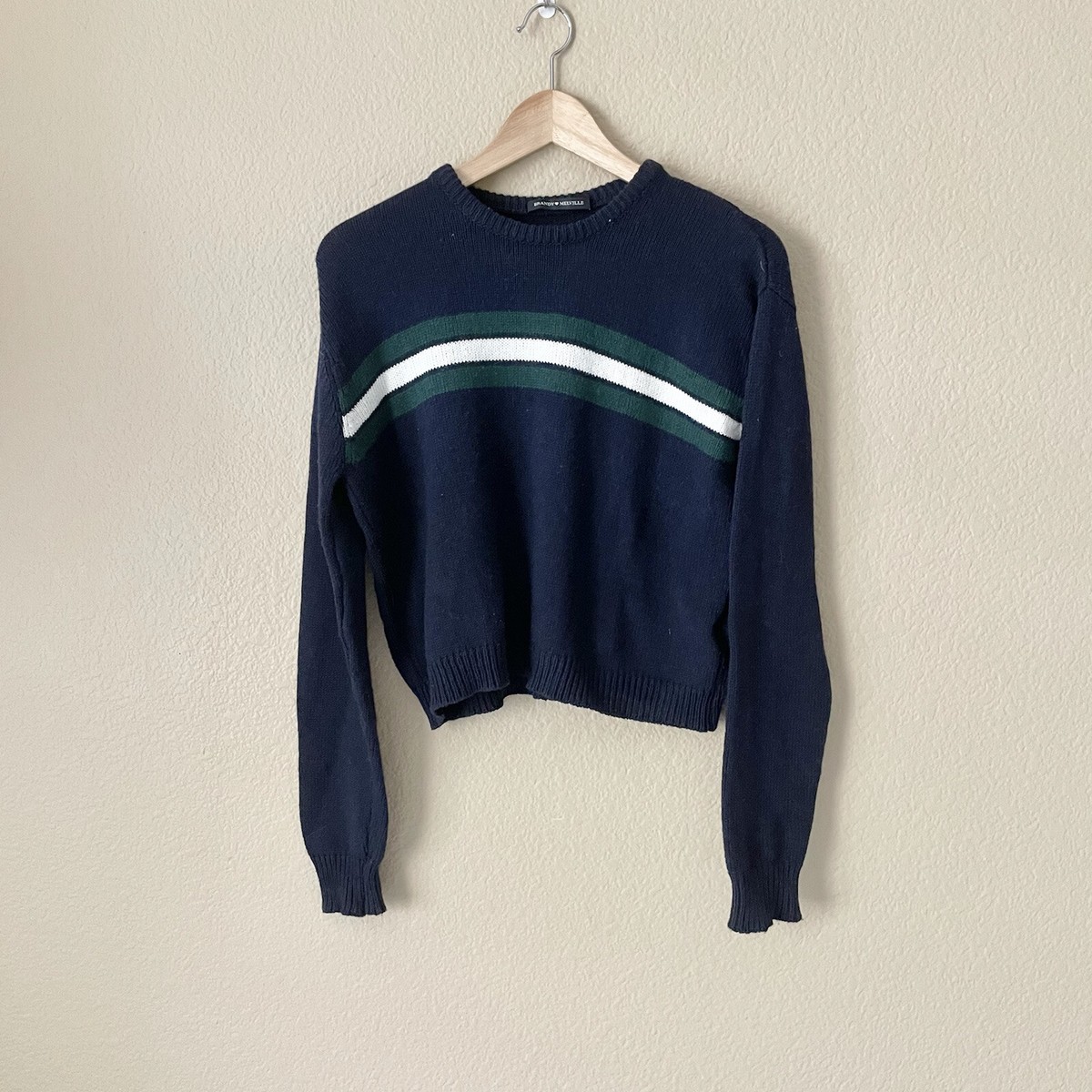 Knit Hoodie Suu00e9ter En Tejido De Algodu00f3n Azul Marino