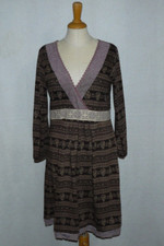 Container Kleid Damen Braun Geblümt Größe S