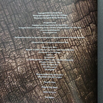 Manresa An Edible Reflection Cookbook David Kinch & Muhlke Recipes