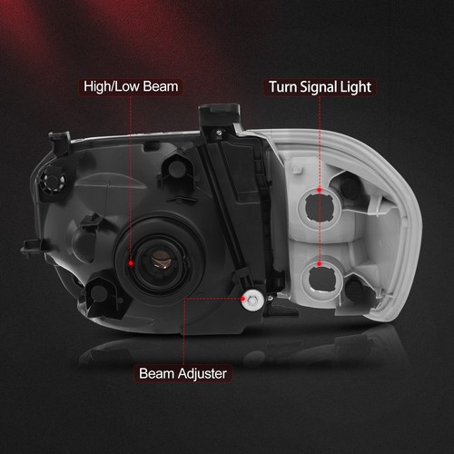 For 2005-2006 Toyota Tundra Headlights Left&Right Chrome Housing Cleae Lens - Picture 4 of 8