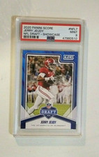 2020 Panini Score Jerry Jeudy Blue NFL Draft Showcase Rookie /100 PSA 9 Mint