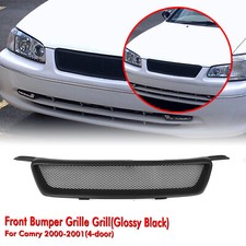 Front Bumper Grille Grill Mesh For Toyota Camry 4 Door 2000-2001 Matte Black 1pc