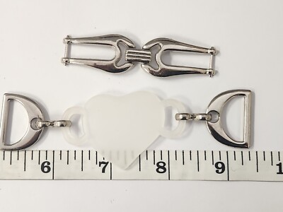 ハンドメイド品 2 Vintage Decorative Sew in Applique Silver Metal Made in Japan