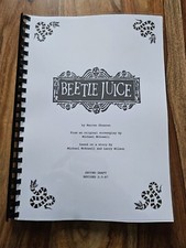 Beetlejuice Scenario Complet Du Film Réimpression Film