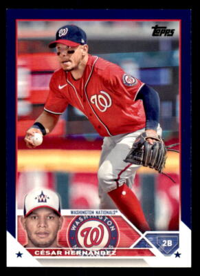 2023 Topps Royal Blue #244 Cesar Hernandez Washington Nationals