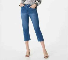 Denim Co Easy Strtch Denim Crppd Slim Straight Jean-Med Wash-12-A394458 MSRP 55