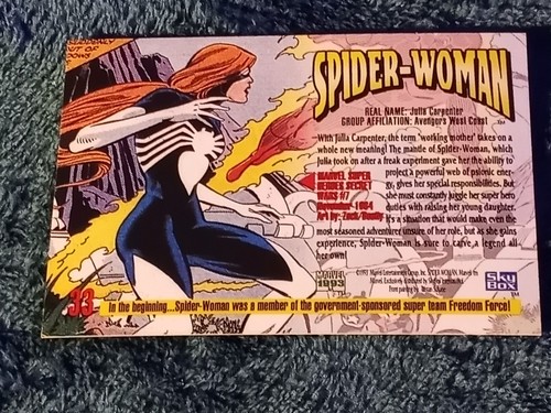 1993 Skybox: Marvel Masterpieces - #33 Spider-Woman - Picture 2 of 2