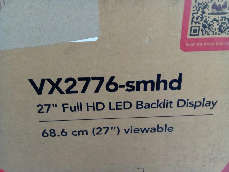 ViewSonic VX2776-SMHD 27" FULL HD LED BACKLIT DISPLAY 68.6 CM (27") VIEWABLE - Image 2 of 4