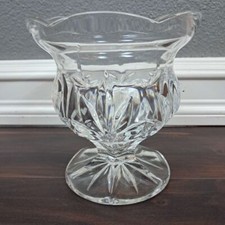 Royal Limited 24 Lead Crystal Tulip Shaped Candle Holder Starburst Vintage