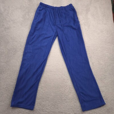 Umbro Mens Blue Track Pants Medium Soccer Core Lounge Joggers Checker Tape