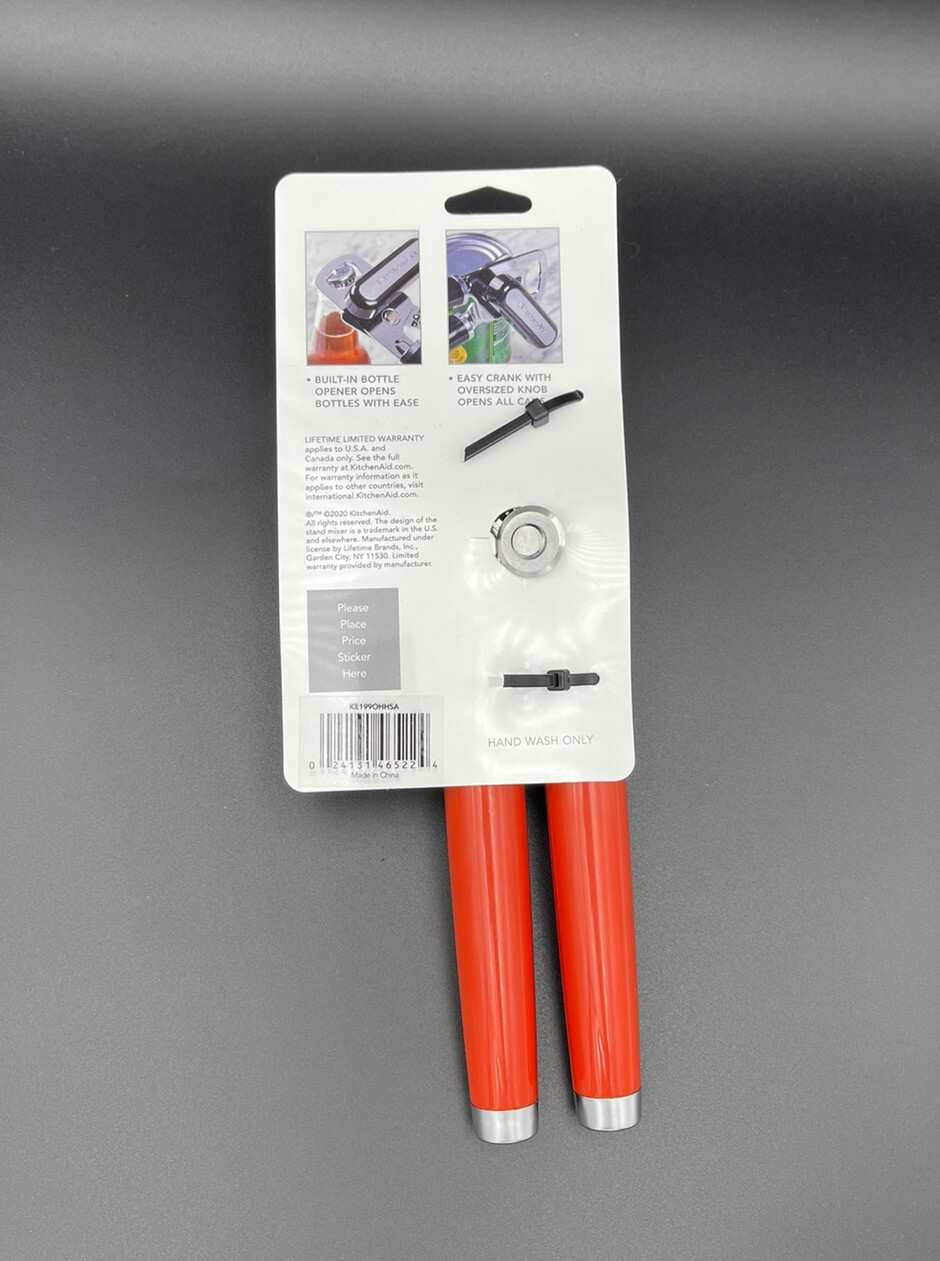 KitchenAid Manual Can Opener With Bottle Opener Stainless Steel 8.3
