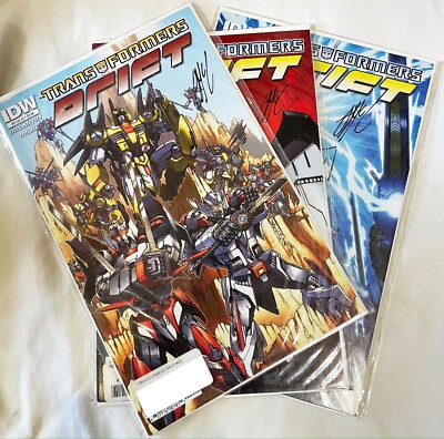 Transformers IDW Publishing Drift 2,3,4 SIGNED AUTOGRAPHED Shane McCarthy 2010