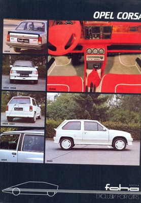 Opel Corsa by FOHA aus Österreich deutscher Verkaufsartikel / Broschüre