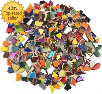 Vibrant Broken Ceramic Tiles for Crafts Mosaics Irregular Polished China Tile - Image 1 of 4