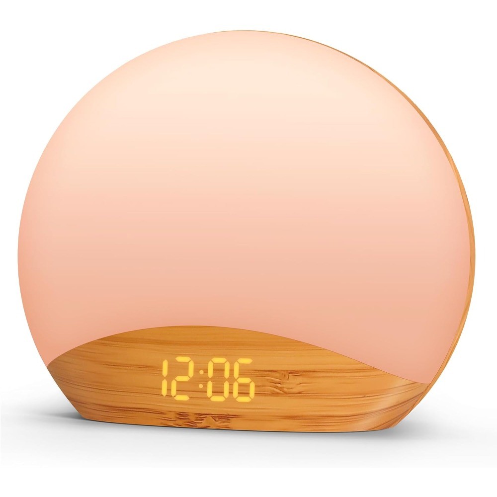 Grain Sunrise Alarm Clock and Sound Machine Nightlight, Digital Dimmable Clock photo