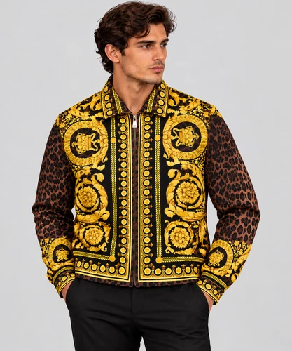 Versace Wild Baroc Print Blouson Jacket — Men's IT 48 (US 38) | New With Tags - product listing photo
