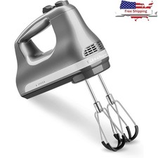6 Speed Hand Mixer W/ Flex Edge Beaters Whisk...