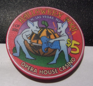 OPERA HOUSE HOTEL CASINO (LTD 500) $5 casino gaming poker chip Las Vegas NV