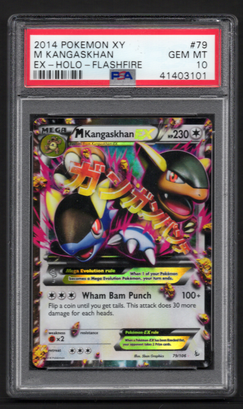 m/mega kangaskhan pokemon card xy flashfire holo rare M/Mega Kangaskhan (79/106)