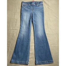 Spanx Flare Jeans Large Womens High Rise Vintage Indigo Wash Stretch Slimming
