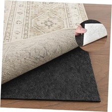1/4" Thick Felt and Natural Rubber Backing Rug Pad - Non Slip Carpet Gripper