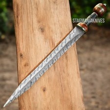 Handmade Damascus Steel Hunting Battle Ready Roman Gladius Spartacus Sword