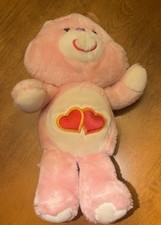 Vtg KENNER Plush LOVE A LOT Care Bear Hearts Pink 13   Stuffed Animal 1983 READ