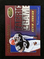 2000 Leaf Certified #FG-48 Kevin Johnson Fabric of the Game #/1000 Browns