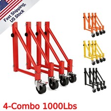 4-Unit 1000Lbs Total Load Capacity Swivel Brake Casters 5in Scaffold Outrigger