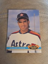 1991 Topps Stadium Club Baseball Card #476 Andujar Cedeno Houston Astros ROOKIE. rookie card picture