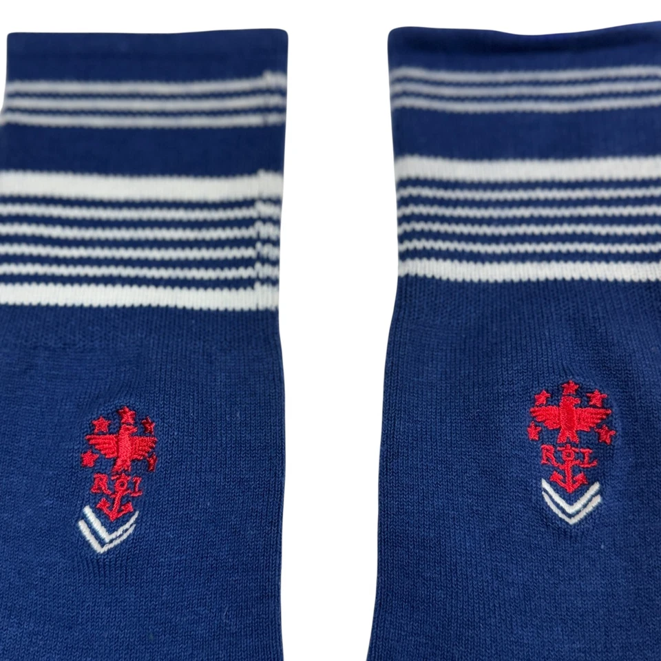 NUEVO Ralph Lauren Azul Marino Calcetines para Mujer Talla 9-11 Rojo Ancla Águila Logo Náutico Foto 4 de 4