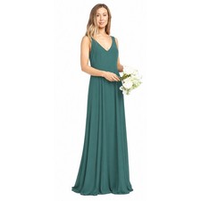 Jenn Maxi XS sleeveless bridesmaid dress teal green NWT (see description)