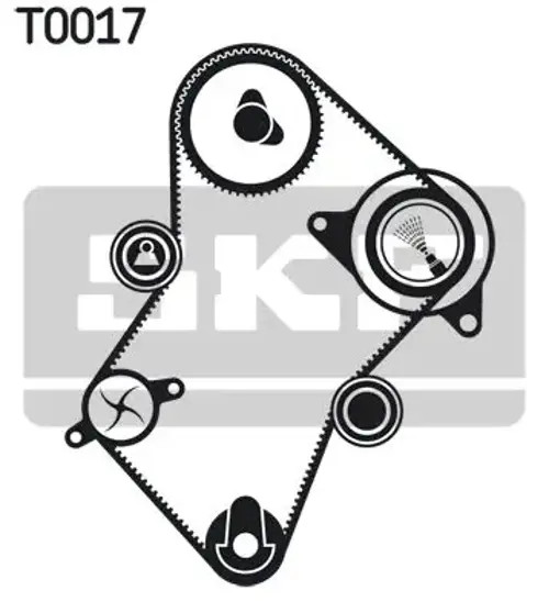 Timing Belt Kit + Water Pump Sheet Steel VKMC 03244 SKF for PEUGEOT CITROËN FIAT - Image 3