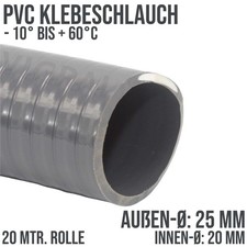 PVC Klebeschlauch Flexschlauch Schwimmbadschlauch Flex Teich 25 x 20 mm - 20 m