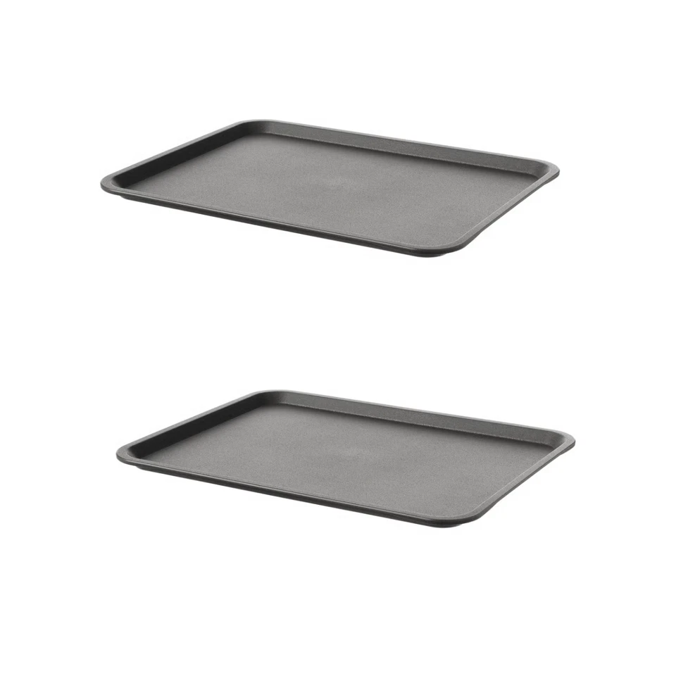 2x IKEA TILLGÅNG Serving Tray Plastic Grey Strong Tea Coffee Scratch Resistant - Image 1 of 4