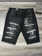 Pantalones Cortos Jordan Craig Para Hombre Denim Desgastados Rasgados y Reparados Talla 34 *NUEVOS*