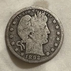 1892-O USA BARBER QUARTER DOLLAR NICE ORIGINAL SILVER COIN