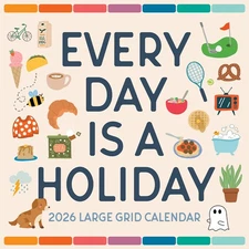 Every Day Is A Holiday 2026 | 12" x 24" 12 Month Calendar | Marble City Press